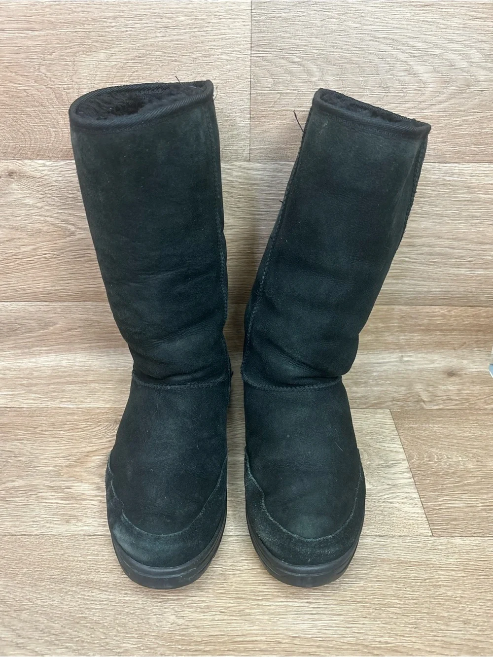UGG Black Suede Tall Winter Boots